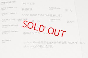 画像6: クロムシンハライト 2.421ct 鑑別書 UVペン付